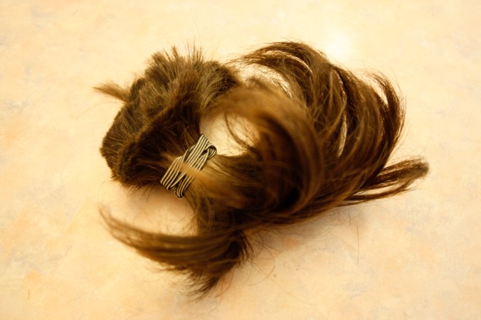 Fletcher's ponytail after cut 003